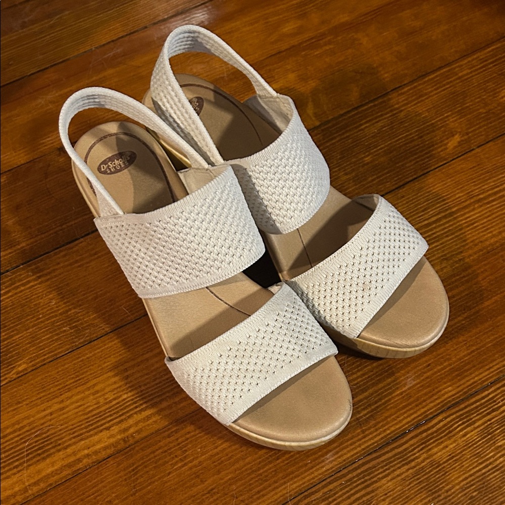 Dr. Scholl’s Becca Cream Woven Sandals Size 8.5